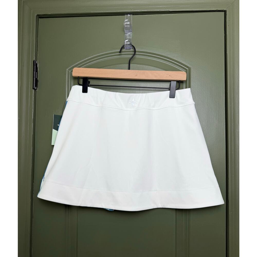 NWT Tuckernuck Sport Lisbon Stripe 14 Inch Pique Elena Tennis Skirt White Medium - Picture 4 of 7